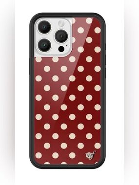 Wildflower Red Polka Dot Protective Phone Case -16 Pro Max
